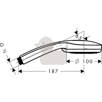 Sprchová hlavica Hansgrohe Croma 100 chróm 28537000