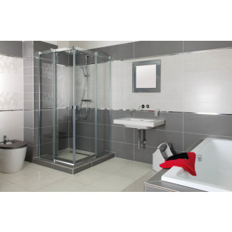 Zrkadlo s fazetou Amirro Tomáš 60x60 cm šedá 701-039