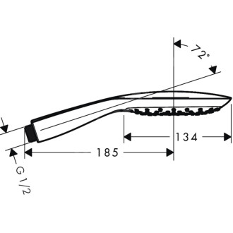 Sprchová hlavica Hansgrohe Raindance Select E biela/chróm 26550400