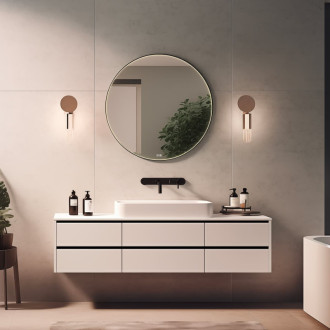 Zrkadlo so senzorom Nimco 70x70 cm čierna matná ZPC31001RVX90