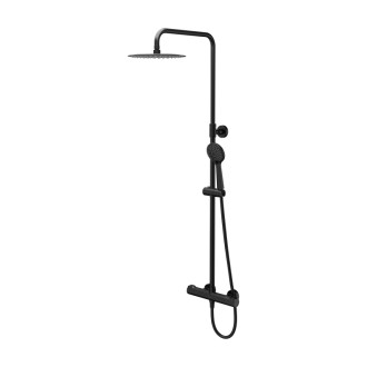 Cersanit City sprchový set s termost. batérií, oválny čierny S951-848