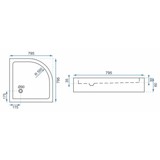 Rea Sprchová kabína REA Look Black 80x80 REA-K7902