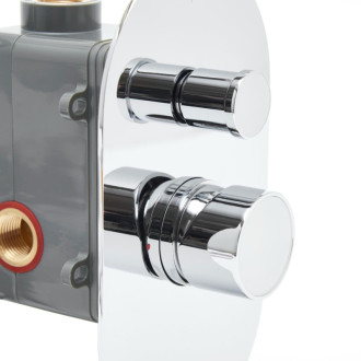 Sprchová a vaňová batéria SAT Fusion vrátane podomietkového telesa biele sklo SATBSFU215BS