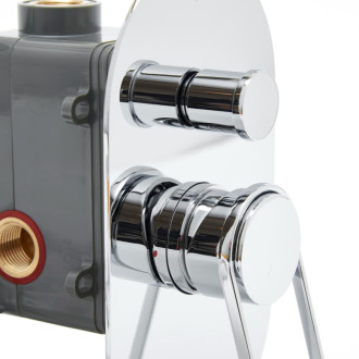 Sprchová a vaňová batéria SAT Fusion vrátane podomietkového telesa chróm SATBSFU215KPN