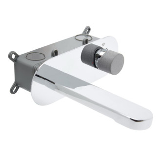 Umývadlová batéria SAT Fusion vrátane podomietkového telesa betón SATBSFU101B