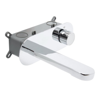 Umývadlová batéria SAT Fusion vrátane podomietkového telesa biele sklo SATBSFU101BS