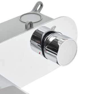 Umývadlová batéria SAT Fusion vrátane podomietkového telesa biele sklo SATBSFU101BS