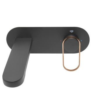 Umývadlová batéria SAT Fusion vrátane podomietkového telesa čierna/bronz SATBSFU101CPCBR