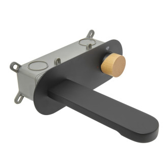 Umývadlová batéria SAT Fusion vrátane podomietkového telesa páka svetlé drevo SATBSFU101DSC