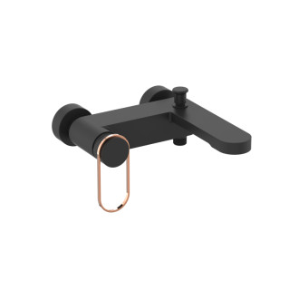 Vaňová batéria SAT Fusion bez sprchového setu 150 mm čierna/bronz SATBSFU222CPCBR