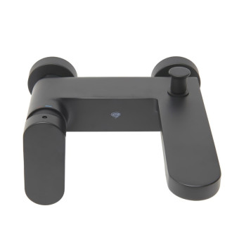 Vaňová batéria SAT Fusion bez sprchového setu 150 mm matná čierna SATBSFU222CPC