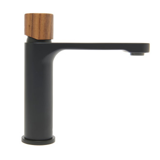 Umývadlová batéria SAT Fusion bez výpuste páka tmavé drevo SATBSFU271DTC