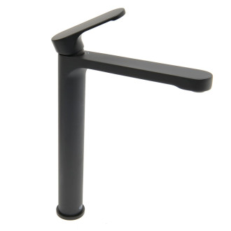 Vysoká umývadlová batéria SAT Fusion bez výpuste matná čierna SATBSFU285CPC