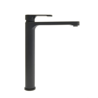 Vysoká umývadlová batéria SAT Fusion bez výpuste matná čierna SATBSFU285CPC