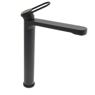 Vysoká umývadlová batéria SAT Fusion bez výpuste matná čierna SATBSFU285KPCC