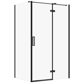 Cersanit Jota sprchovací kút P čierna číre sklo 90x120x195 S160-027