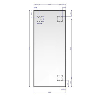 Zrkadlo obdĺžnik 120/60 fazeta (Crystal)