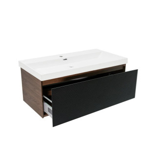 Kúpeľňová skrinka s umývadlom Naturel Monza 99x30x45 cm orech mat MONZA100BNU4