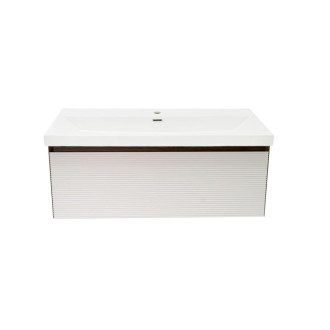 Kúpeľňová skrinka s umývadlom Naturel Monza 99x30x45 cm orech mat MONZA100WNU4