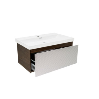 Kúpeľňová skrinka s umývadlom Naturel Monza 79x30x45 cm orech mat MONZA80WNU4
