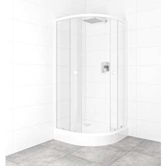 Set sprchovacieho kúta a vaničky, štvrťkruh 90x90 cm Multi Basic SIKOBKMUS90CH0