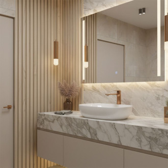 Umývadlová batéria REA Drop Brush Copper High