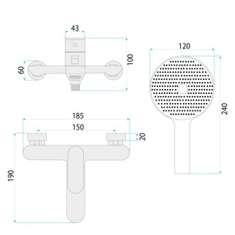 Kúpeľňová batéria REA DROP Brush Copper