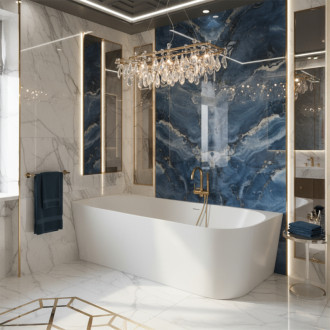 Rohová akrylátová vaňa Bellanto Slim 170 Ľavá