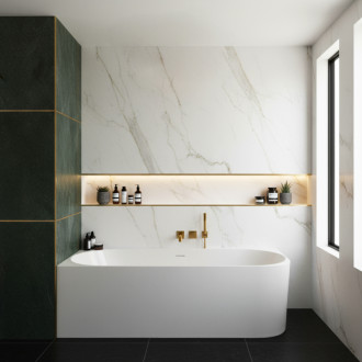 Rohová akrylátová vaňa Bellanto Slim 170 Ľavá