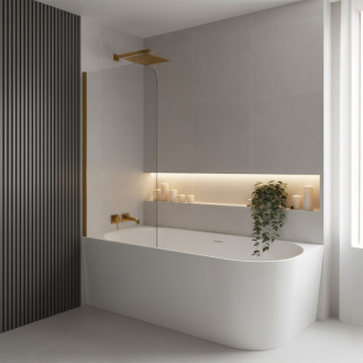 Rohová akrylátová vaňa Bellanto Slim 170 Ľavá