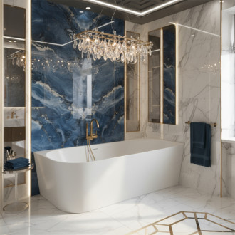 Rohová akrylátová vaňa Bellanto Slim 170 Pravá