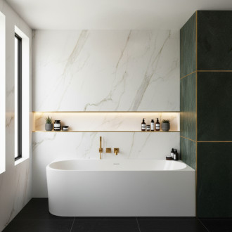 Rohová akrylátová vaňa Bellanto Slim 170 Pravá