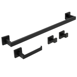 Súprava kúpeľňových doplnkov Rio Black 4 diely