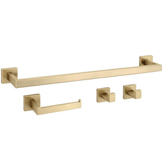 Súprava kúpeľňových doplnkov Rio Brush Gold 4 diely