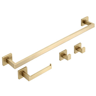 Súprava kúpeľňových doplnkov Rio Brush Gold 4 diely