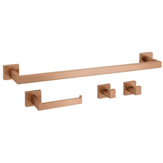 Súprava kúpeľňových doplnkov Rio Brush Copper 4 diely