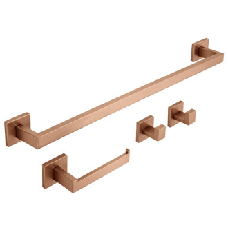 Súprava kúpeľňových doplnkov Rio Brush Copper 4 diely