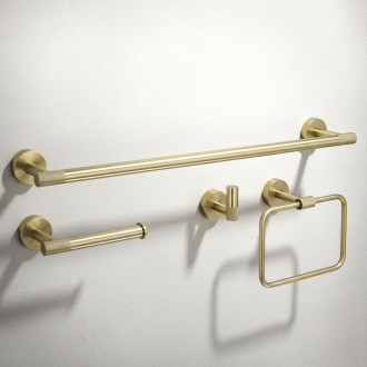 Súprava kúpeľňových doplnkov GRID Brush Gold 4 diely