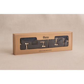 Súprava kúpeľňových doplnkov GRID Brush Gold 4 diely