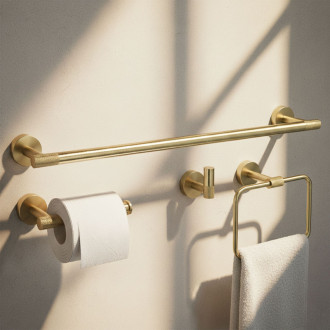 Súprava kúpeľňových doplnkov GRID Brush Gold 4 diely