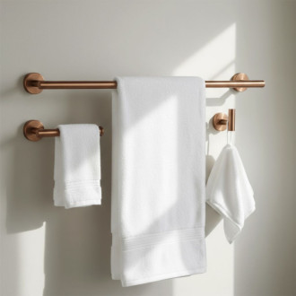 Súprava kúpeľňových doplnkov Ari Brush Copper 4 diely