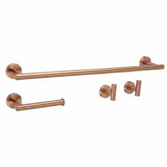Súprava kúpeľňových doplnkov Ari Brush Copper 4 diely