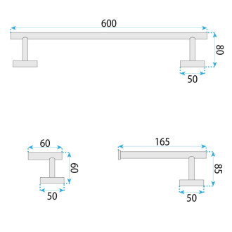 Súprava kúpeľňových doplnkov Ari Brush Copper 4 diely