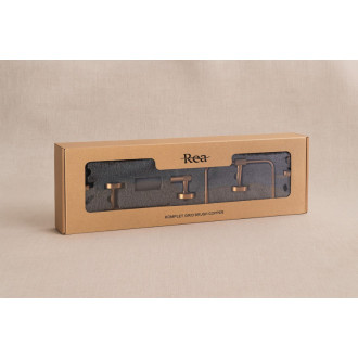 Súprava kúpeľňových doplnkov GRID Brush Copper 4 diely