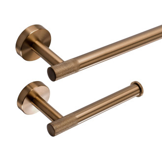 Súprava kúpeľňových doplnkov GRID Brush Copper 4 diely