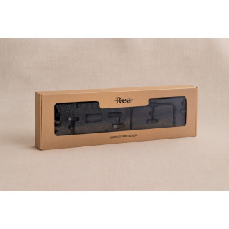 Súprava kúpeľňových doplnkov GRID Black 4 diely