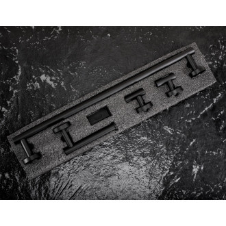 Súprava kúpeľňových doplnkov Ari Black 4 diely