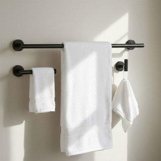 Súprava kúpeľňových doplnkov Ari Black 4 diely