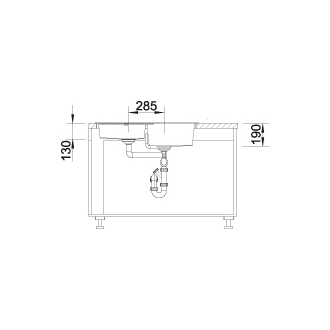 Blanco METRA 9 E 515567 drez rohový aluminium drez vstavaný