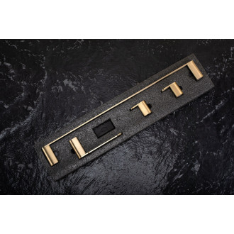 Súprava kúpeľňových doplnkov Mati Brush Gold 4 diely